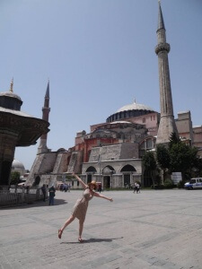 Visiting Hagia Sophia, once the largest christian cathedral in the world.